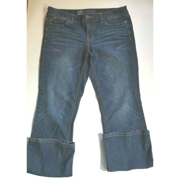 Mossimo Denim - Womens Mossimo Honeycomb Blue Denim Blue Jeans Pants Size 10S Fit 3